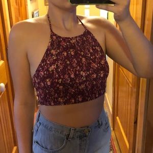 Floral Smocked Crop Top